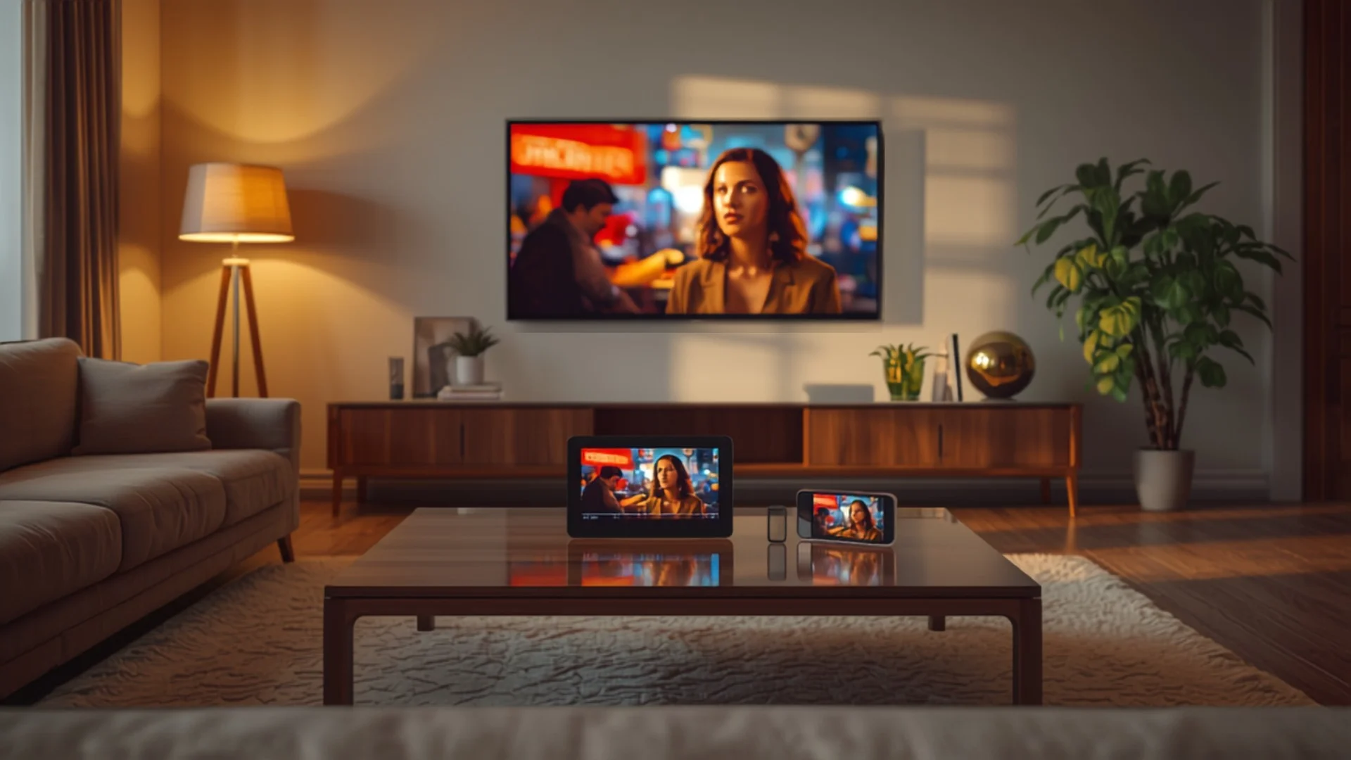 Regarder l'IPTV au Luxembourg sur Smart TV, tablette et mobile dans le salon